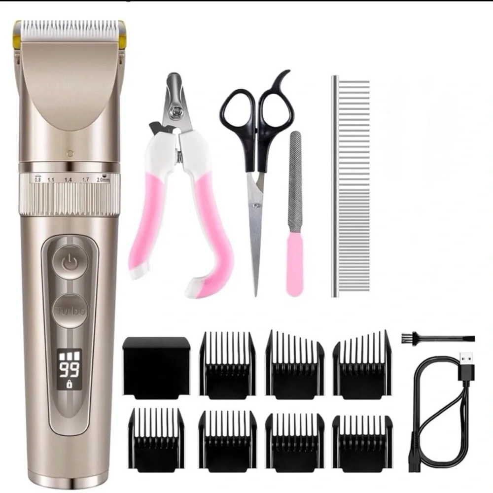 Cordless 3-Speed Turbo Pet Grooming Clipper Set